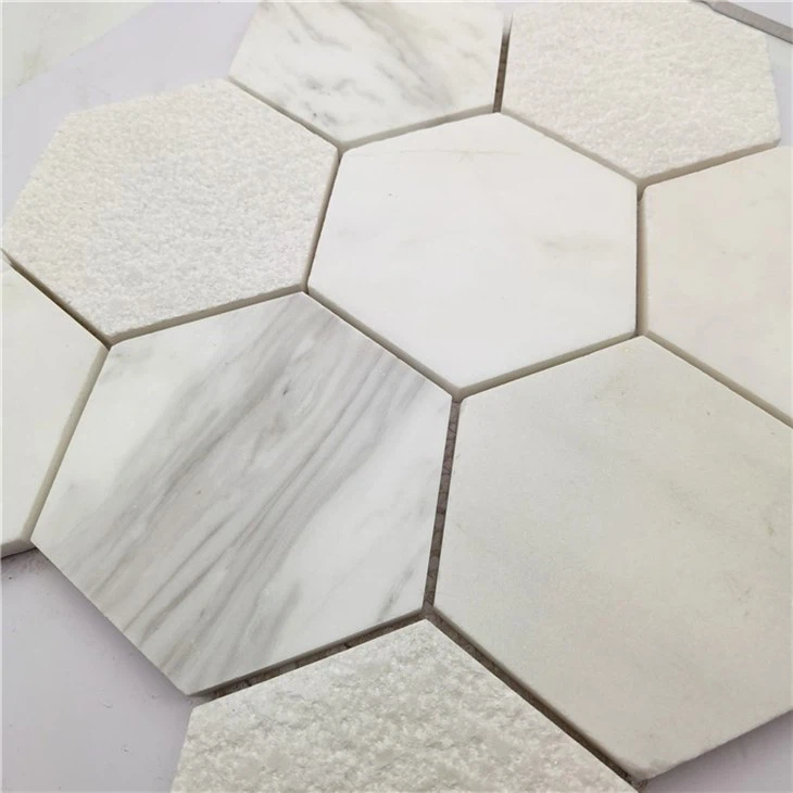 Calacatta Gold Eclipse Marble Mosaic Tile